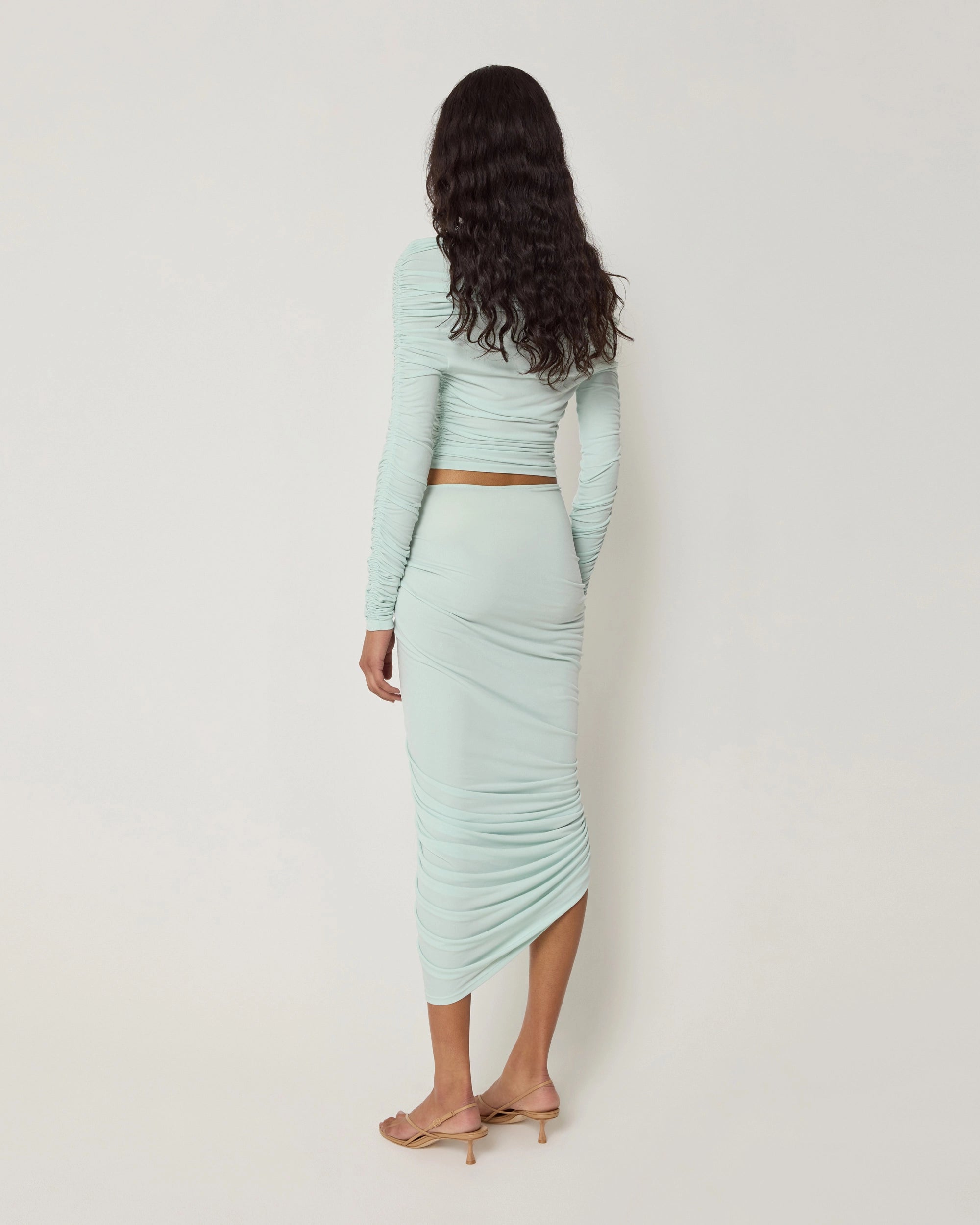 Asymmetrical Ruched Skirt | Surf Spray