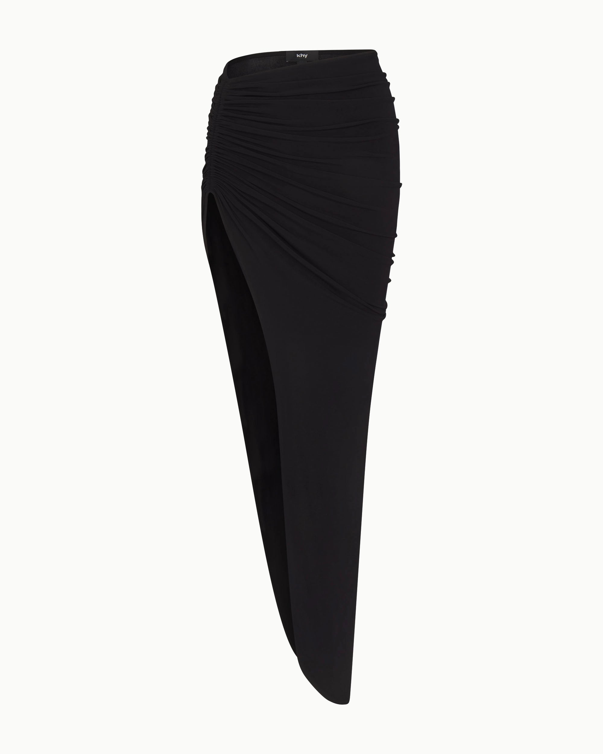 Ruched Maxi Skirt | Black