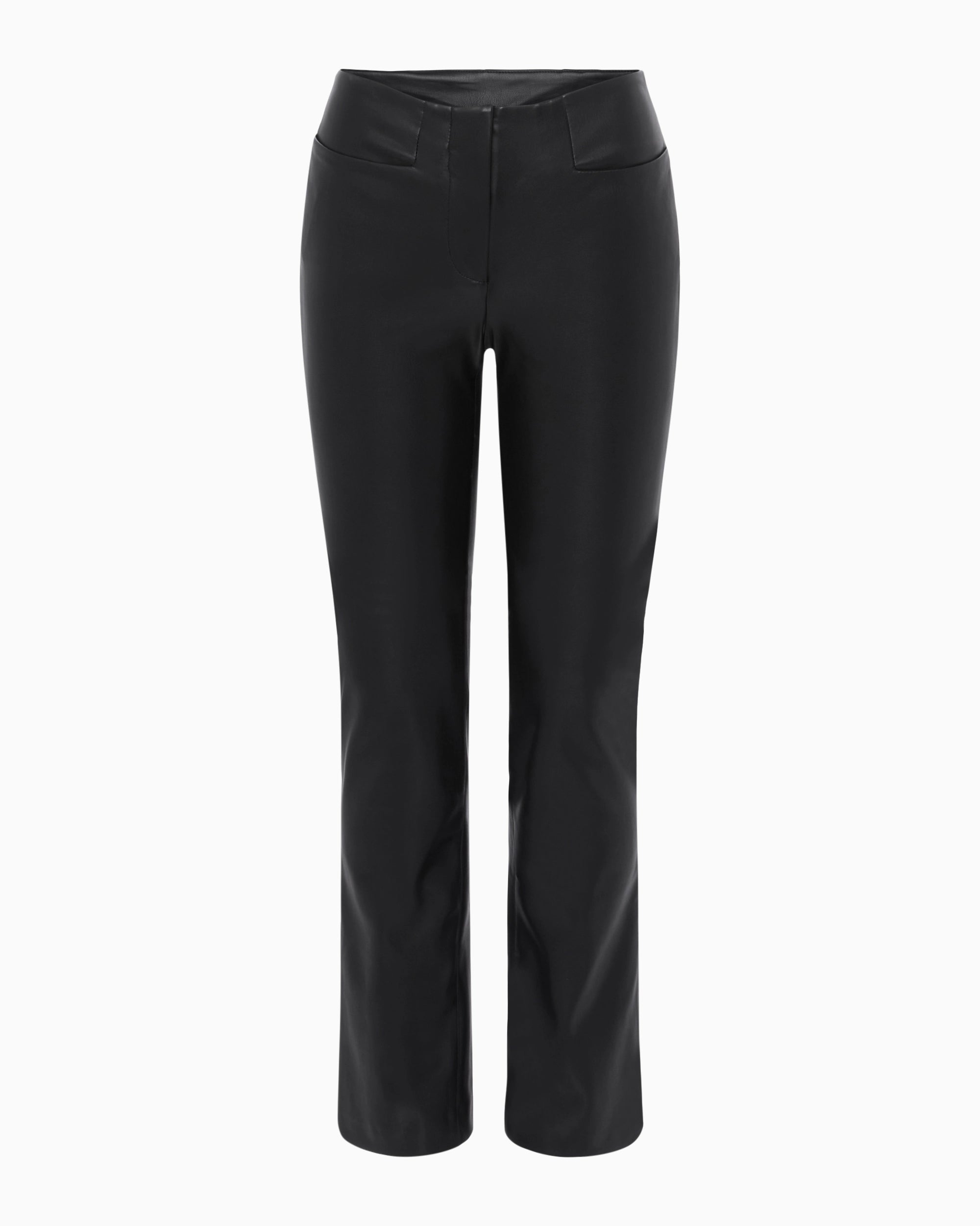 Faux Leather Trouser | Black