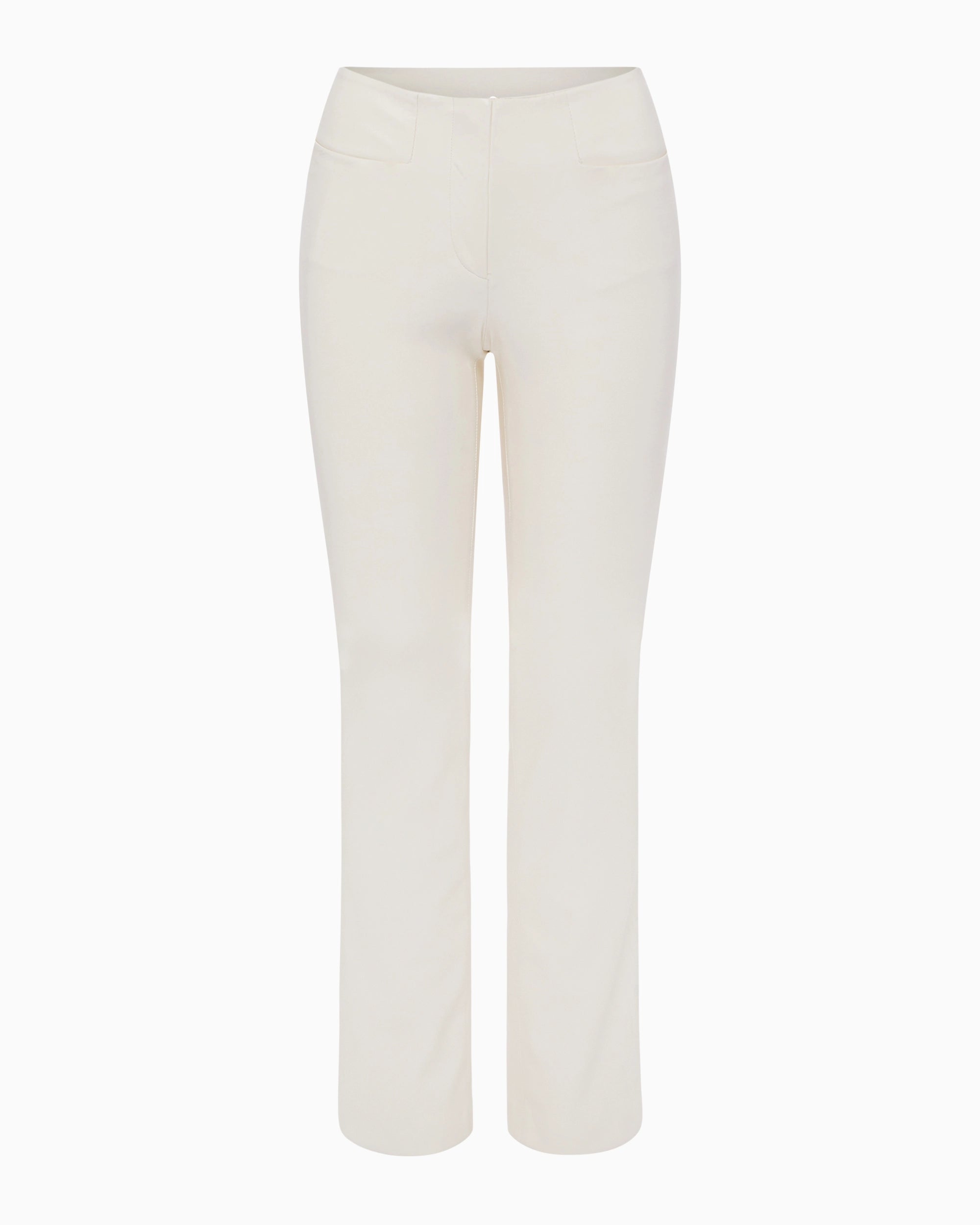 Faux Leather Trouser | Chalk