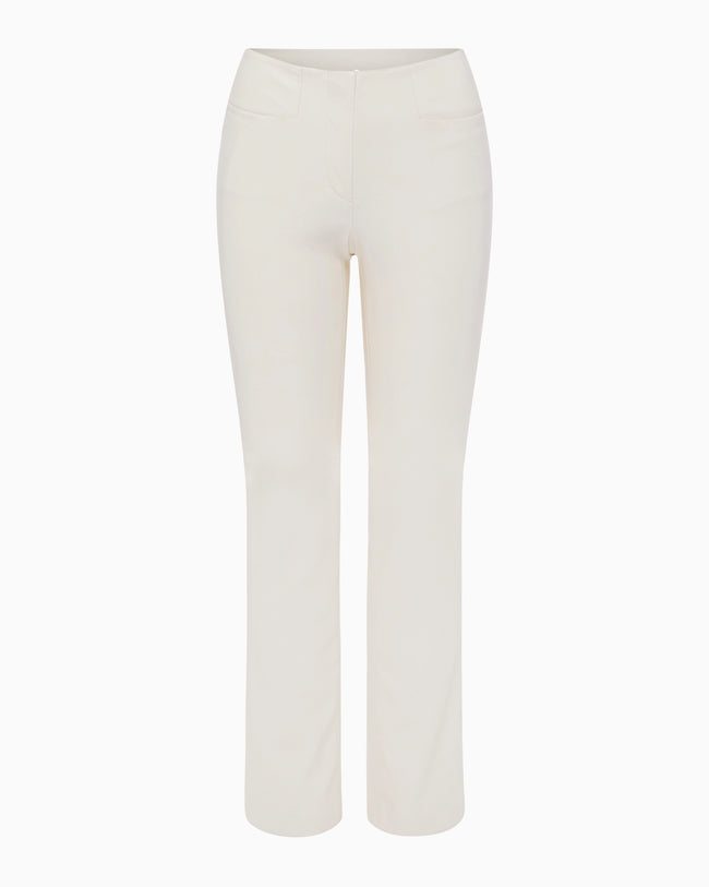 Faux Leather Trouser | Chalk