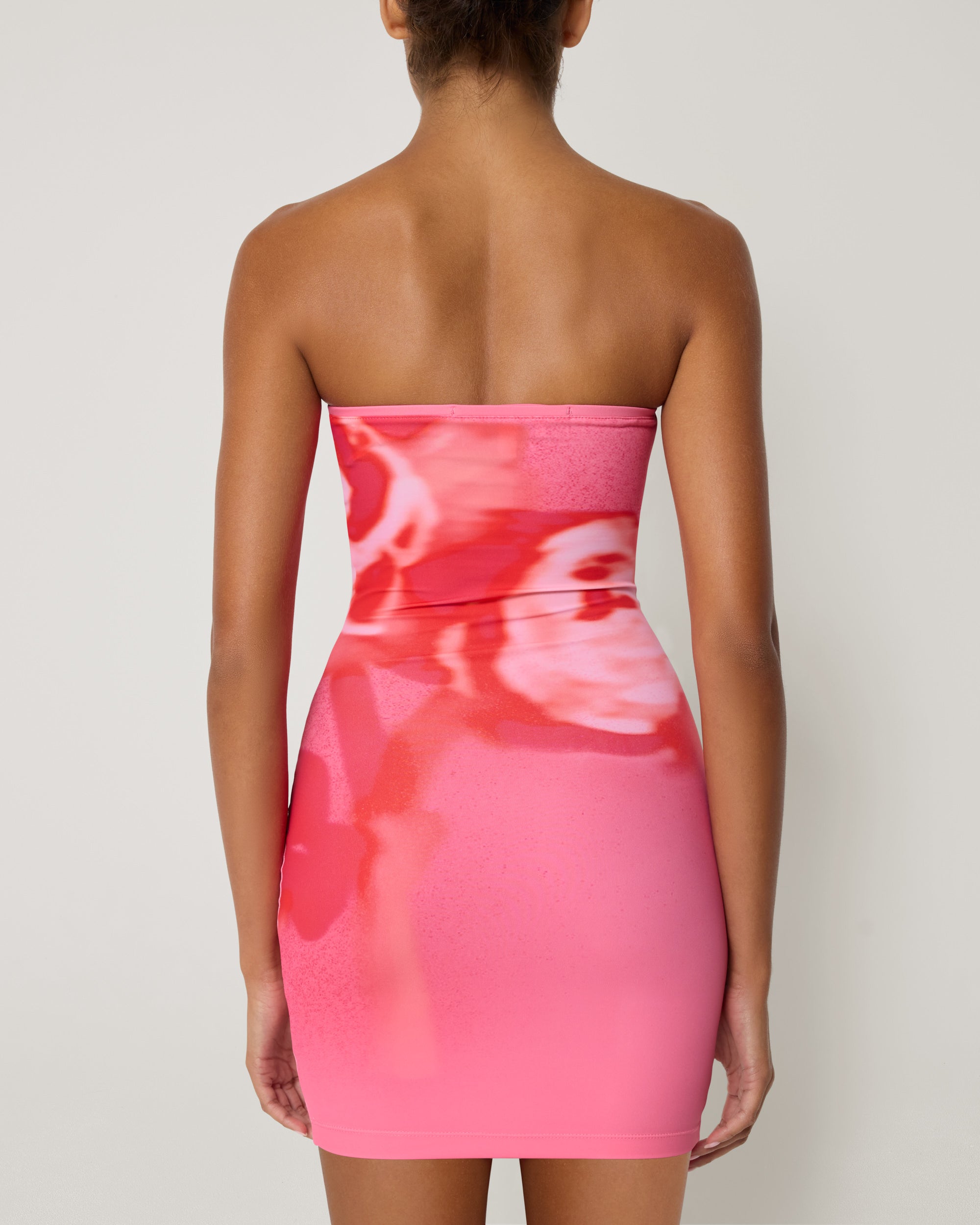 Smooth Stretch Strapless Mini Dress | Pink Peony