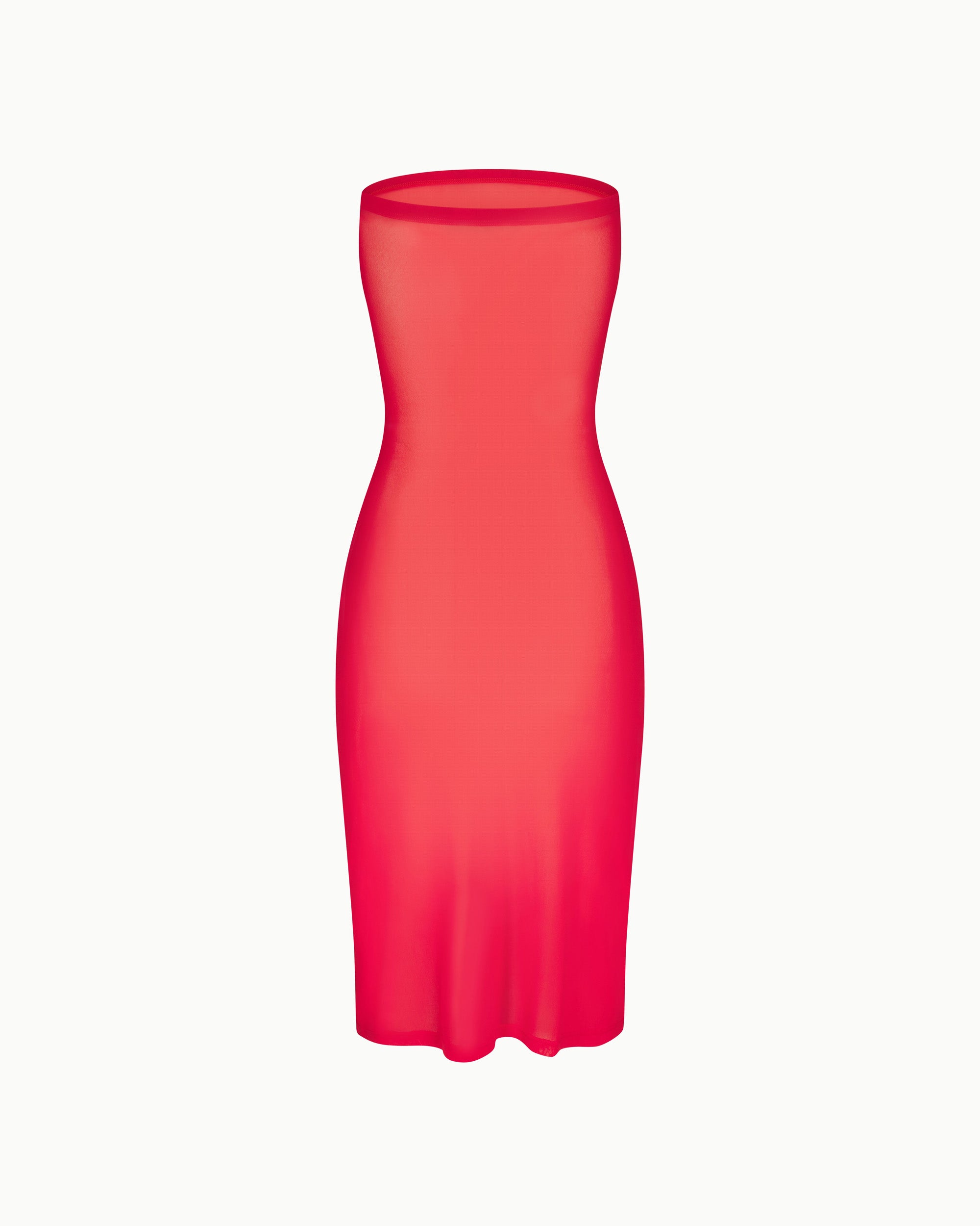 Mesh Tube Midi Dress | Cherry