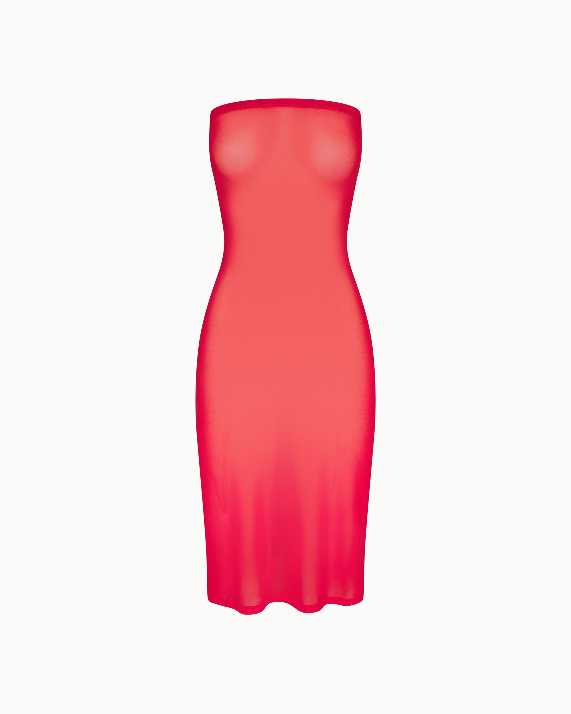 Mesh Tube Midi Dress | Cherry