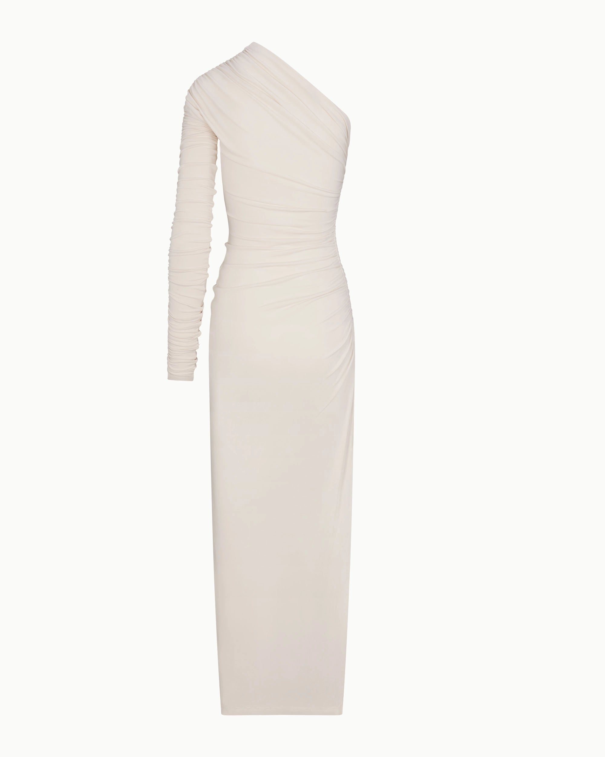 One Shoulder Ruched Gown | Shell