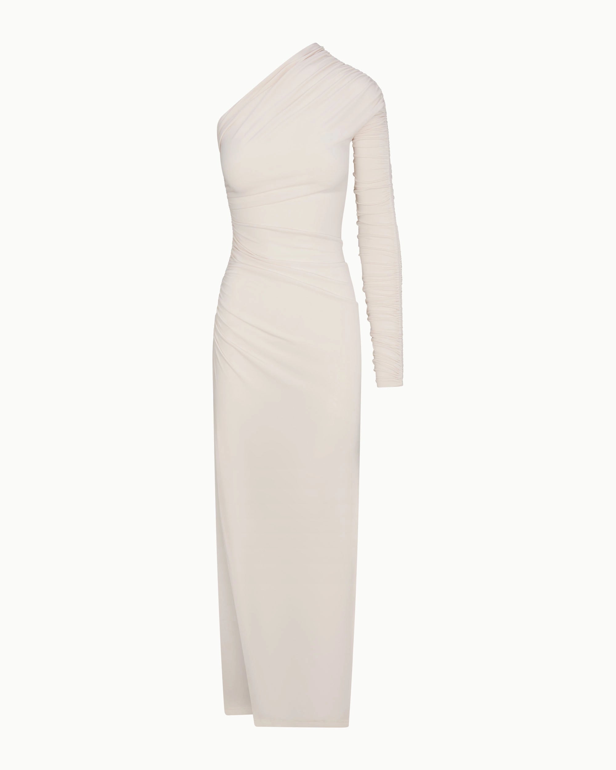 One Shoulder Ruched Gown | Shell