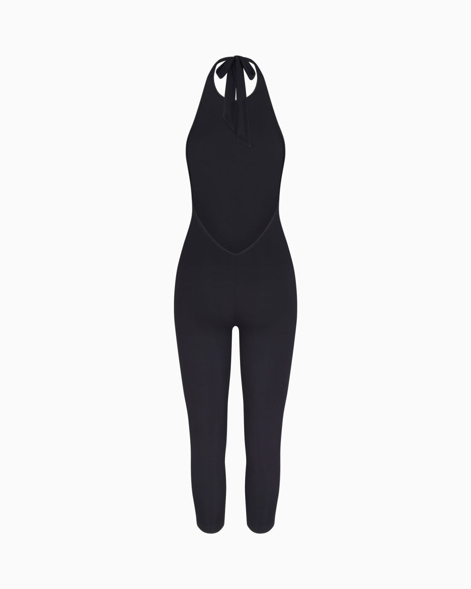 Smooth Stretch Capri Catsuit Black