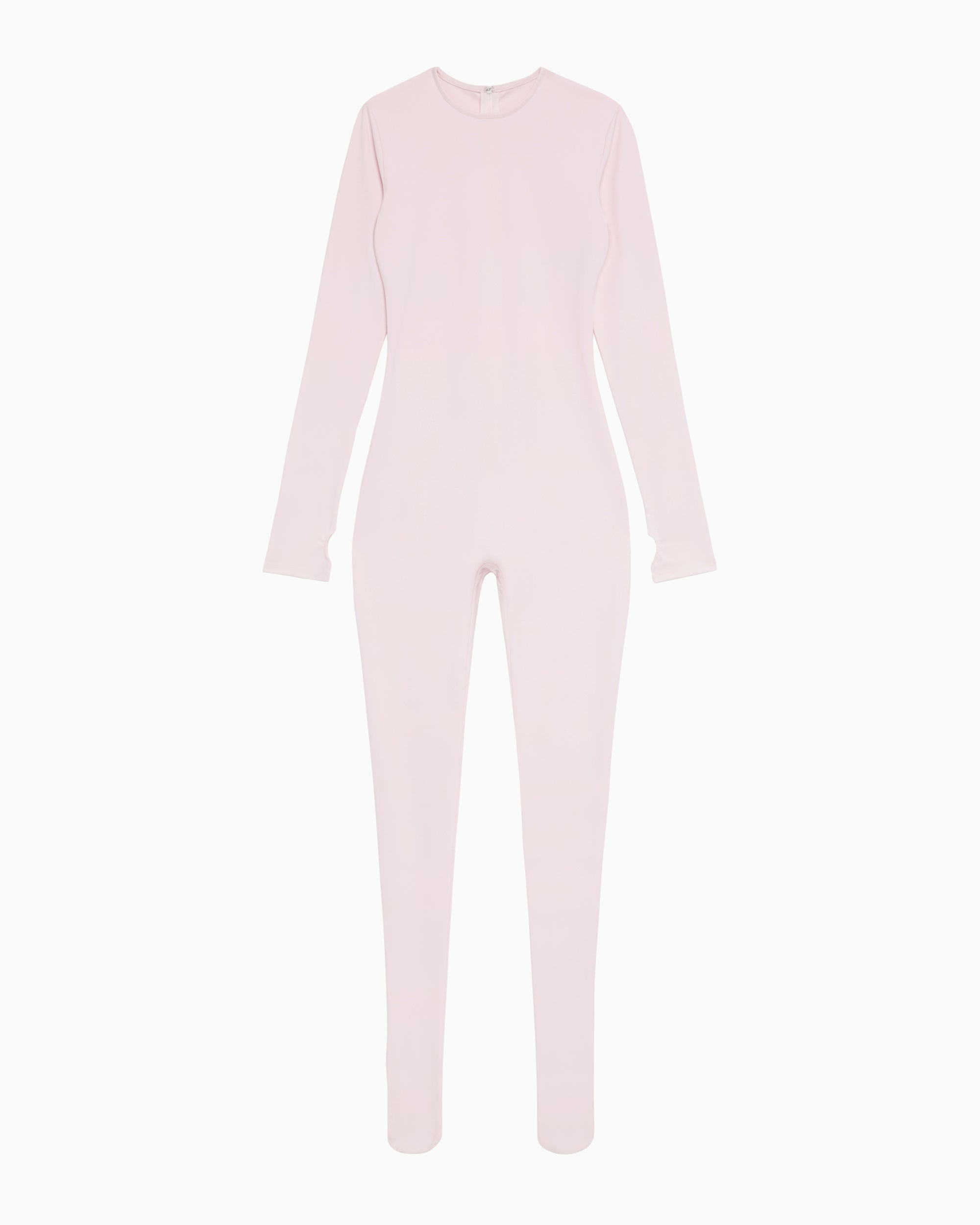 Long Sleeve Footed Catsuit | Powder Pink