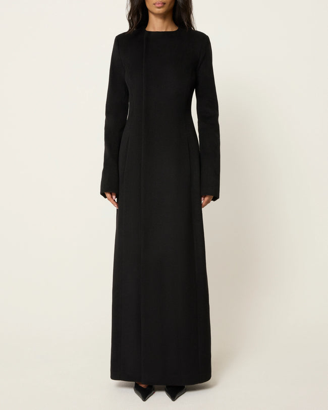 Long Tailored Coat | Black