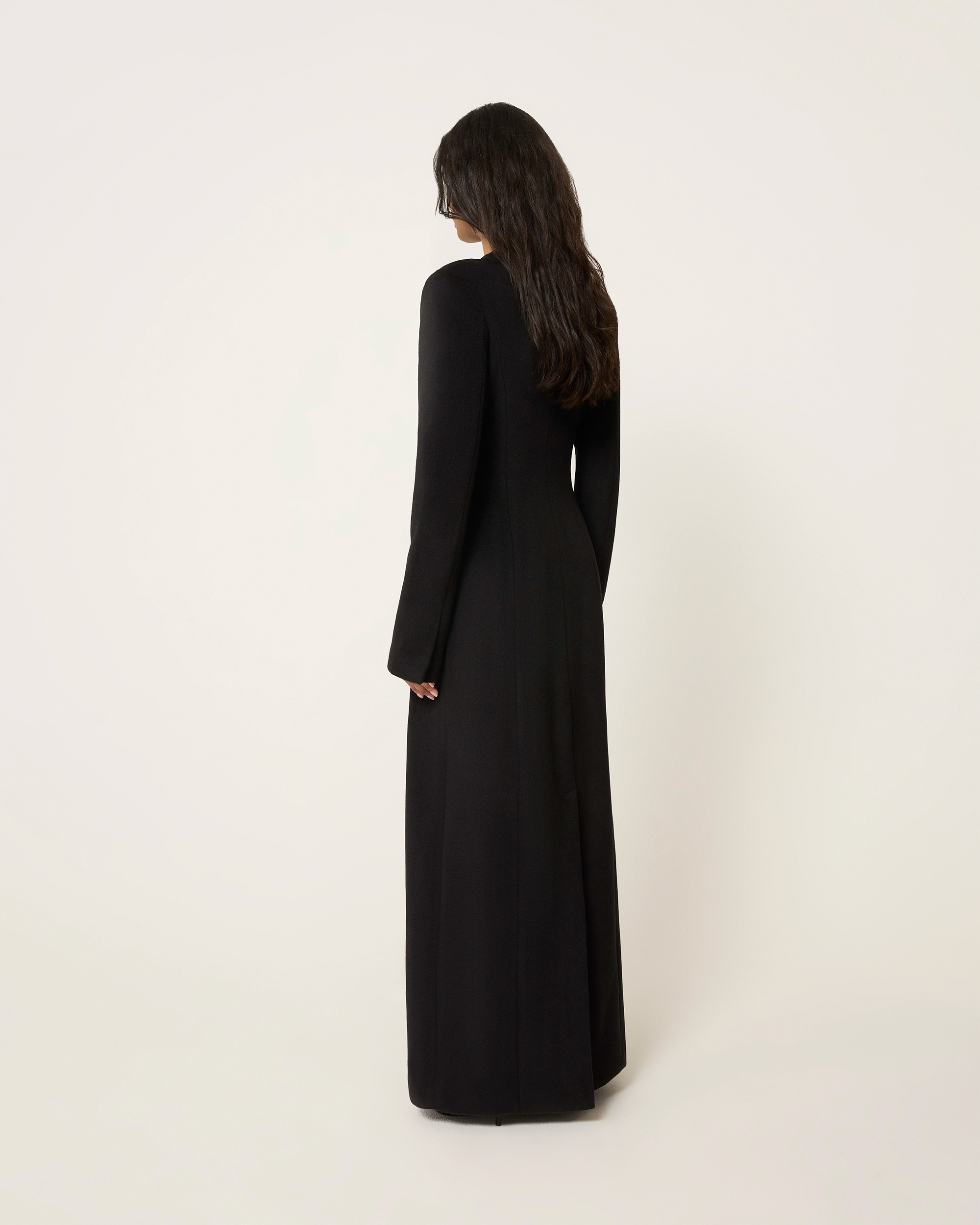 Long Tailored Coat | Black