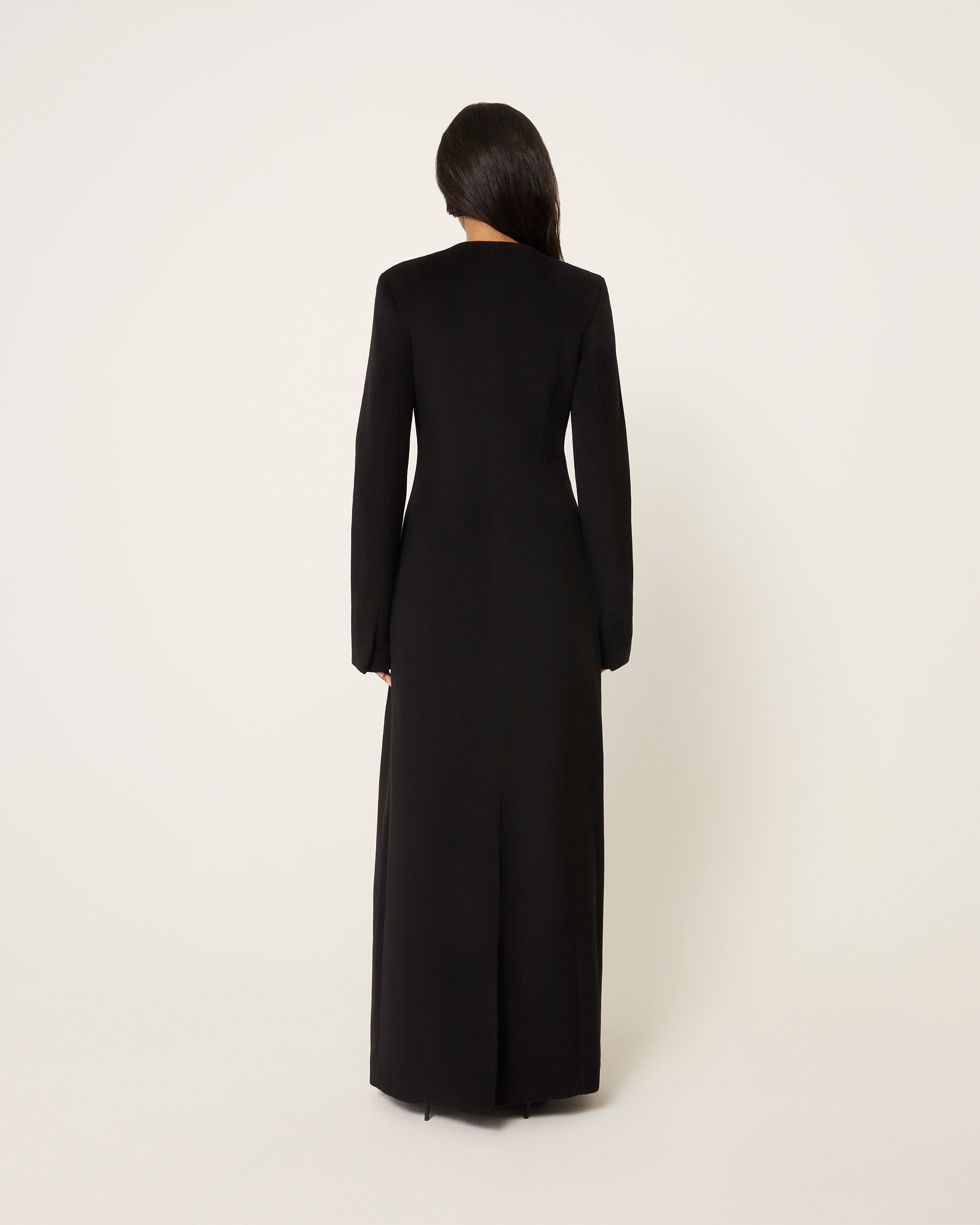 Long Tailored Coat | Black