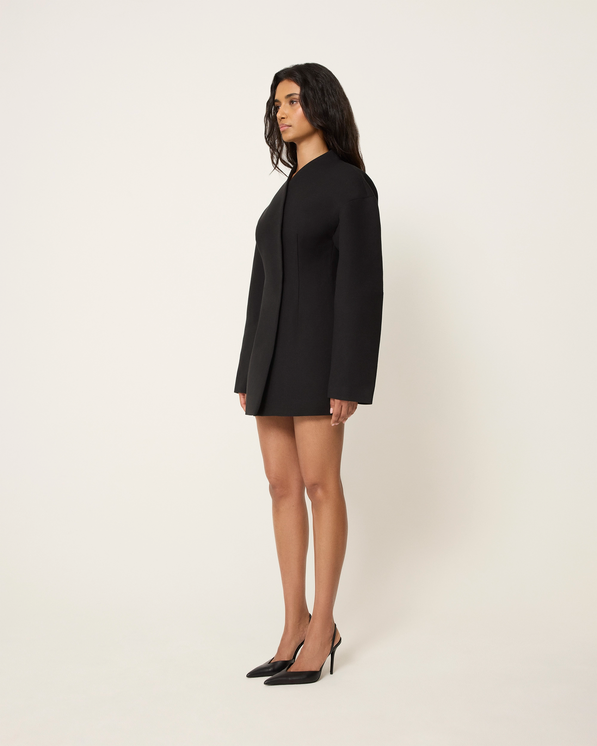 Tailored Mini Dress | Black