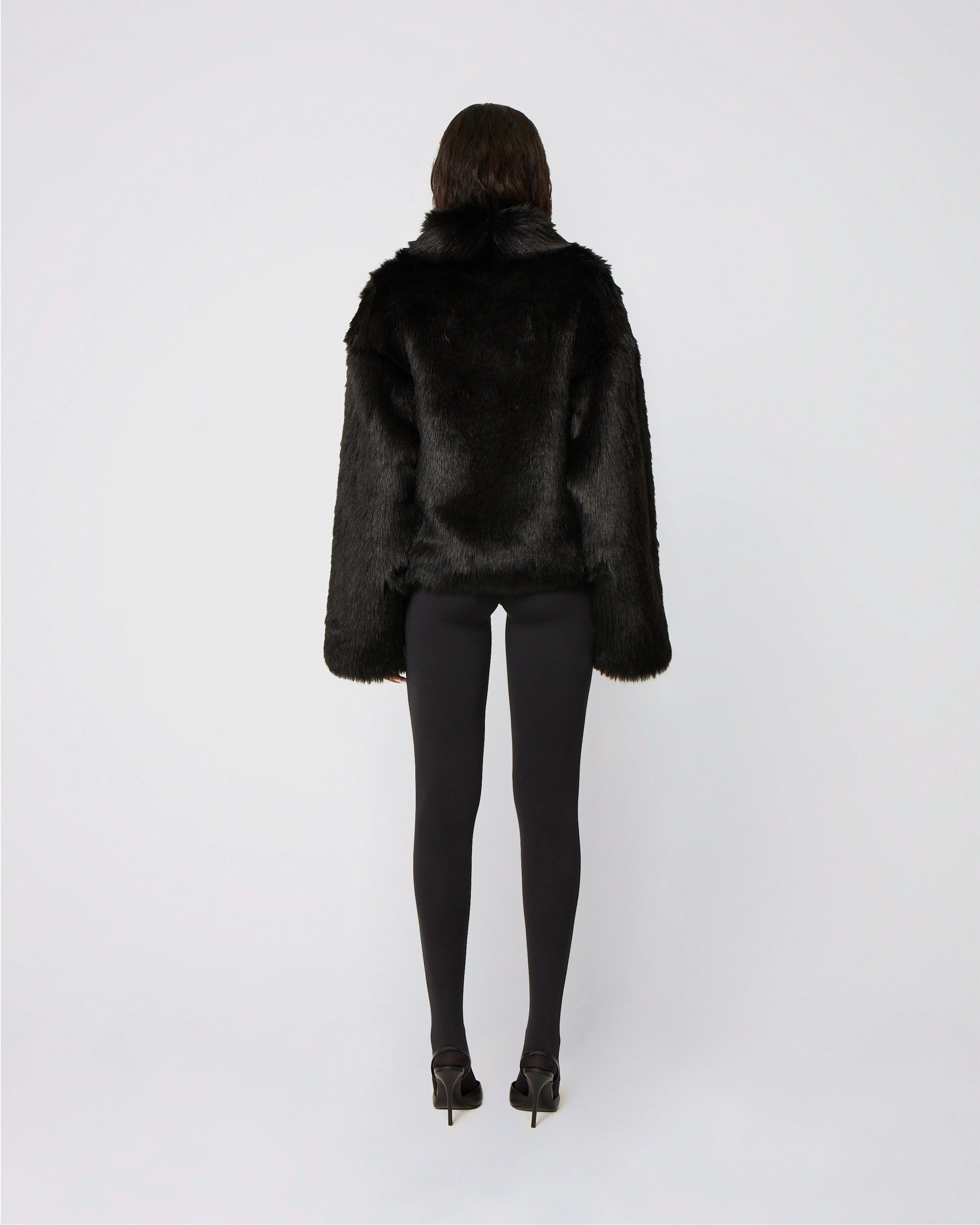 Faux Fur Jacket | Black