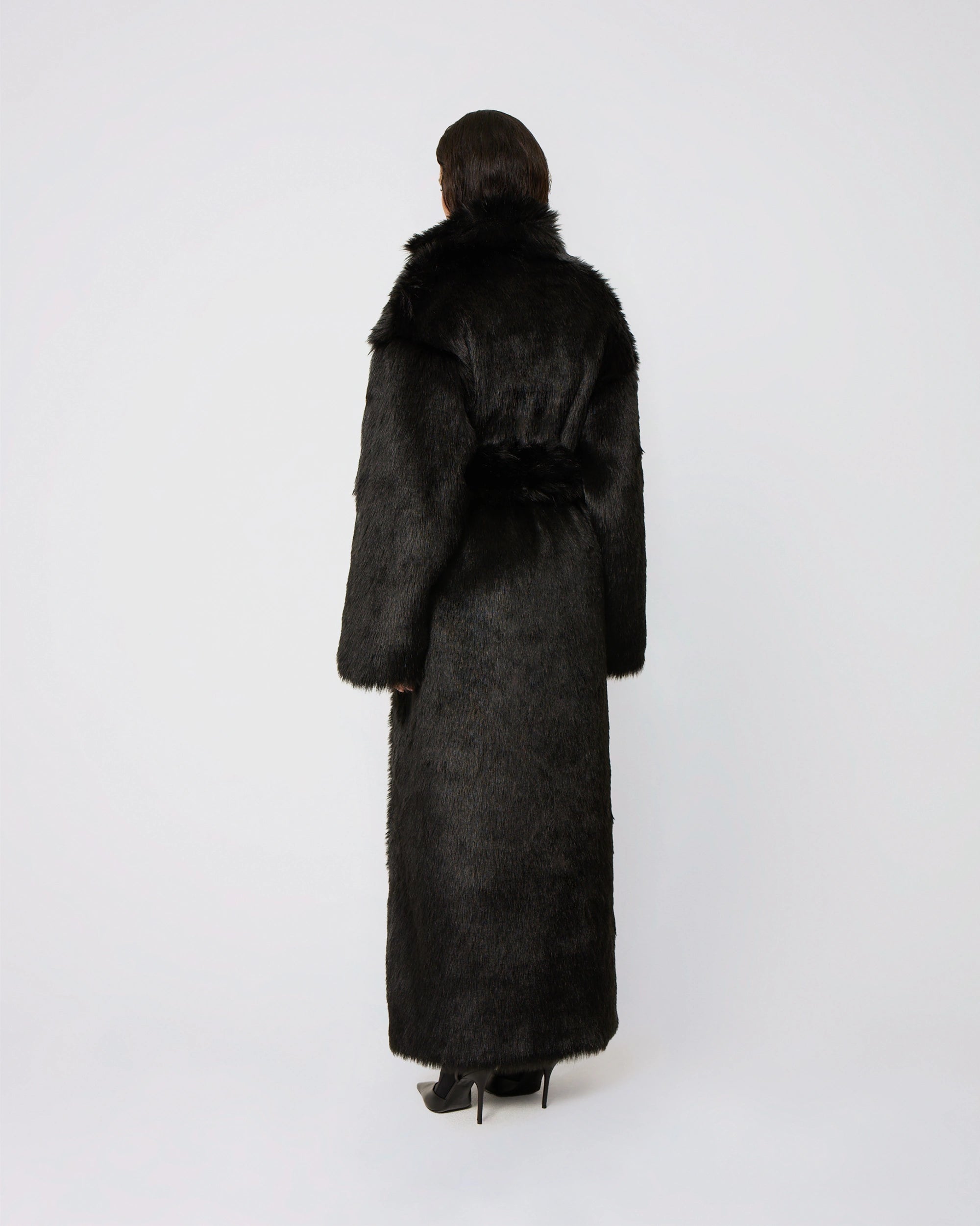 Faux Fur Coat | Black