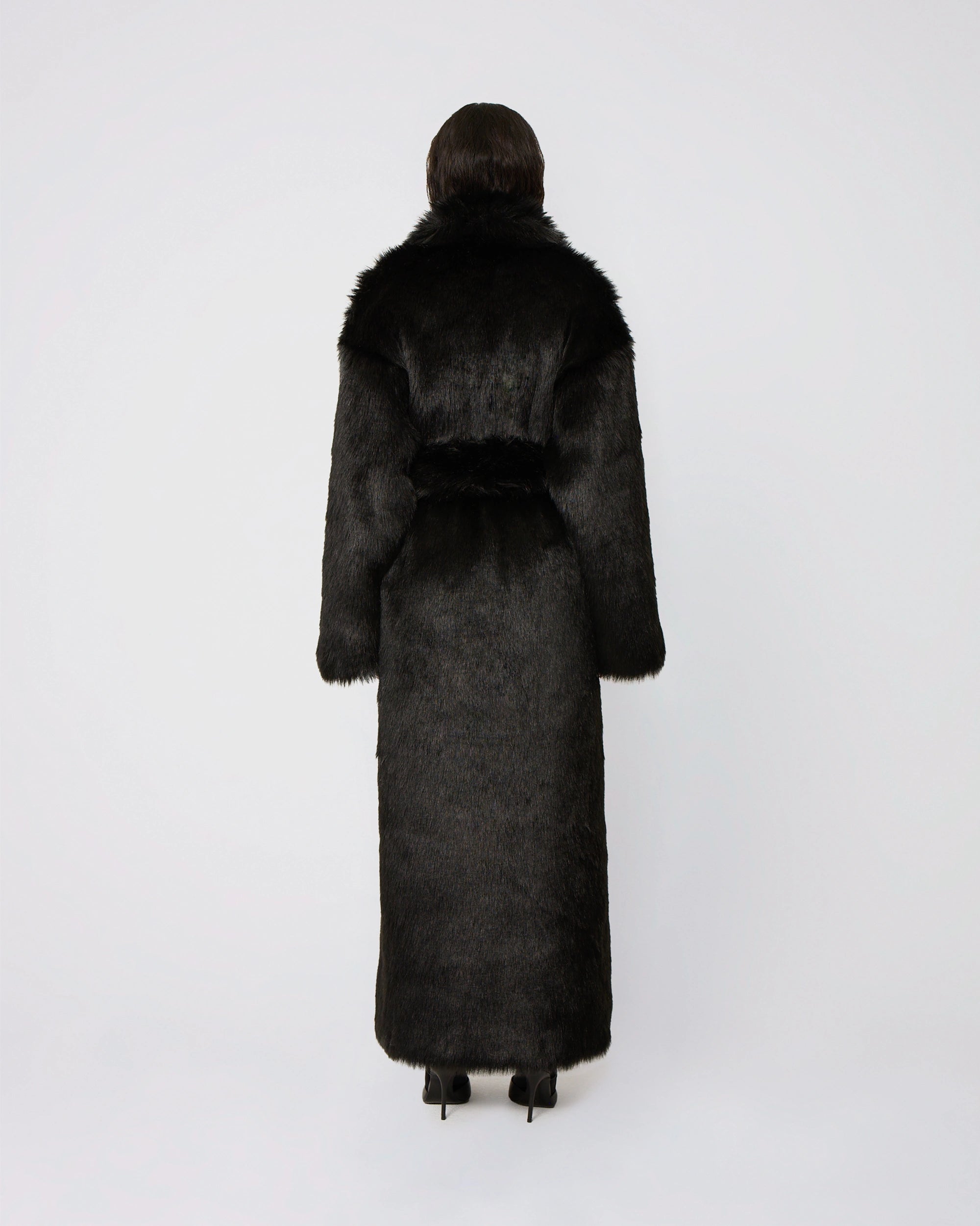 Faux Fur Coat | Black