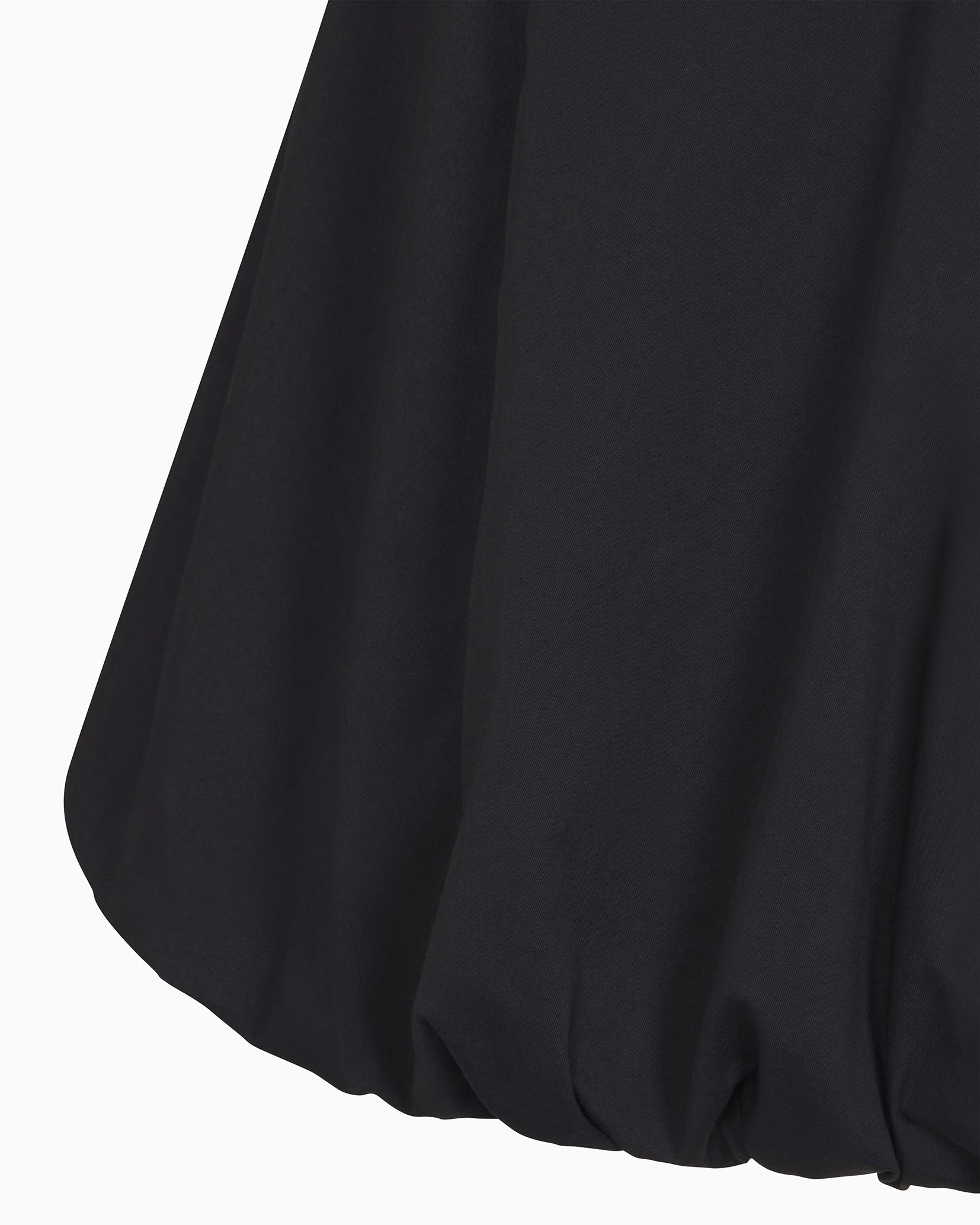 Poplin Bubble Mini Skirt | Black