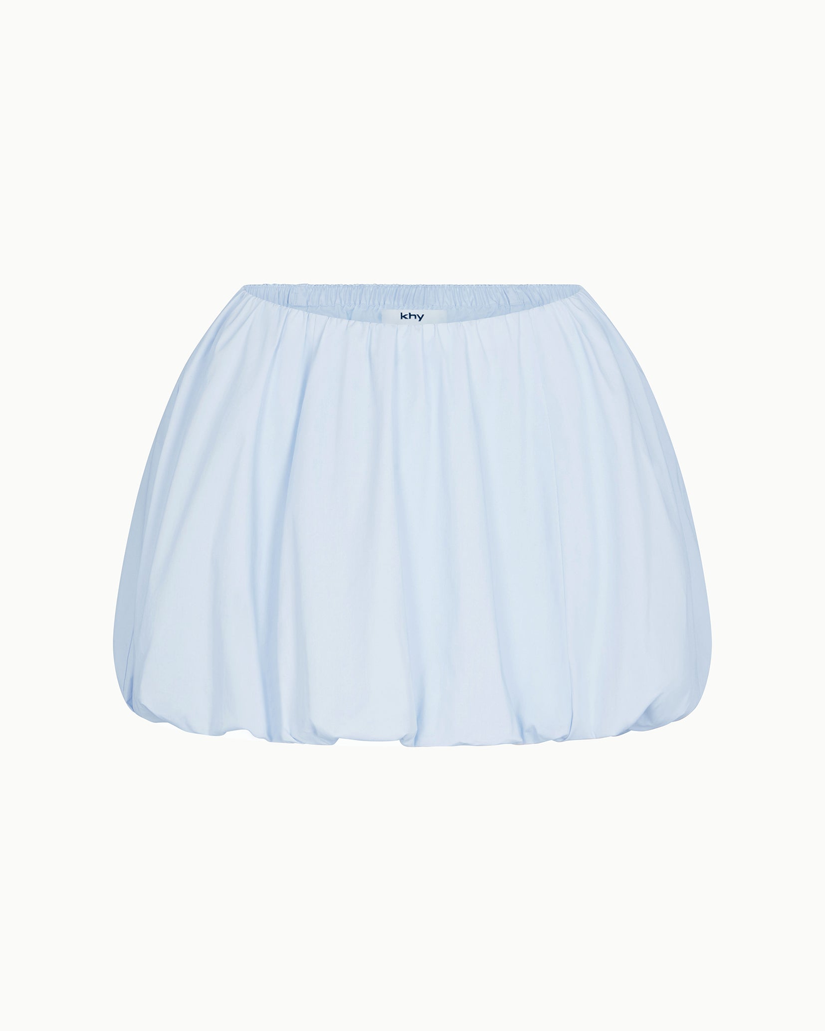 Poplin Bubble Mini Skirt | Ice Blue