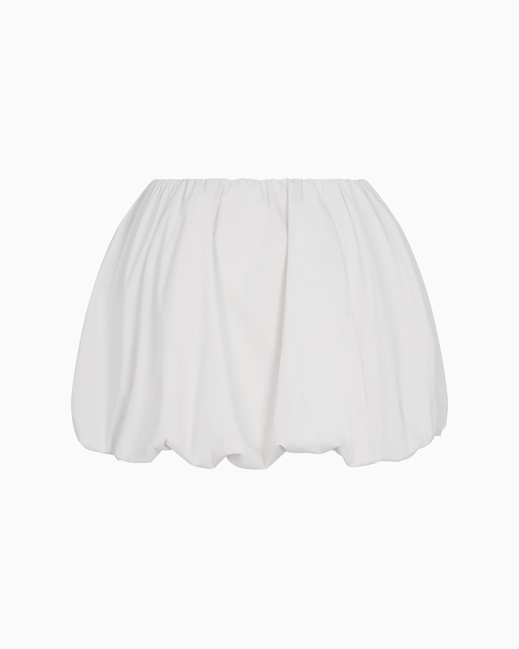 Poplin Bubble Mini Skirt | Light Grey