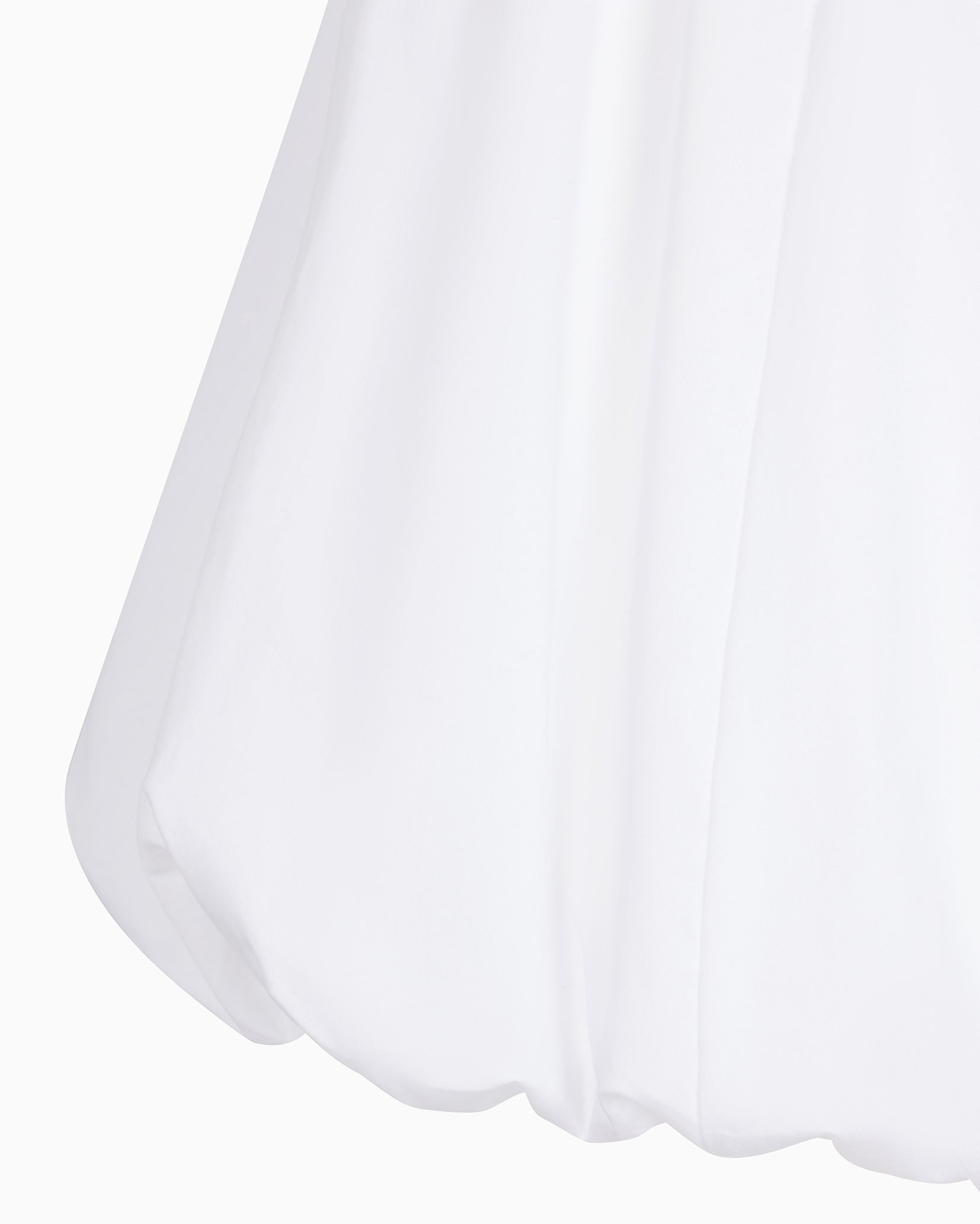 Poplin Bubble Mini Skirt | White