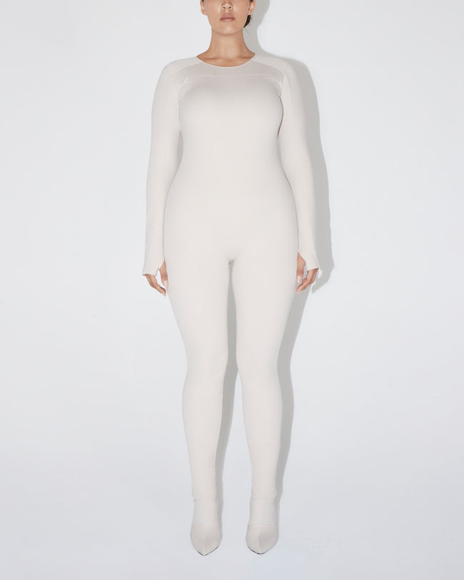 Long Sleeve Catsuit | Stone