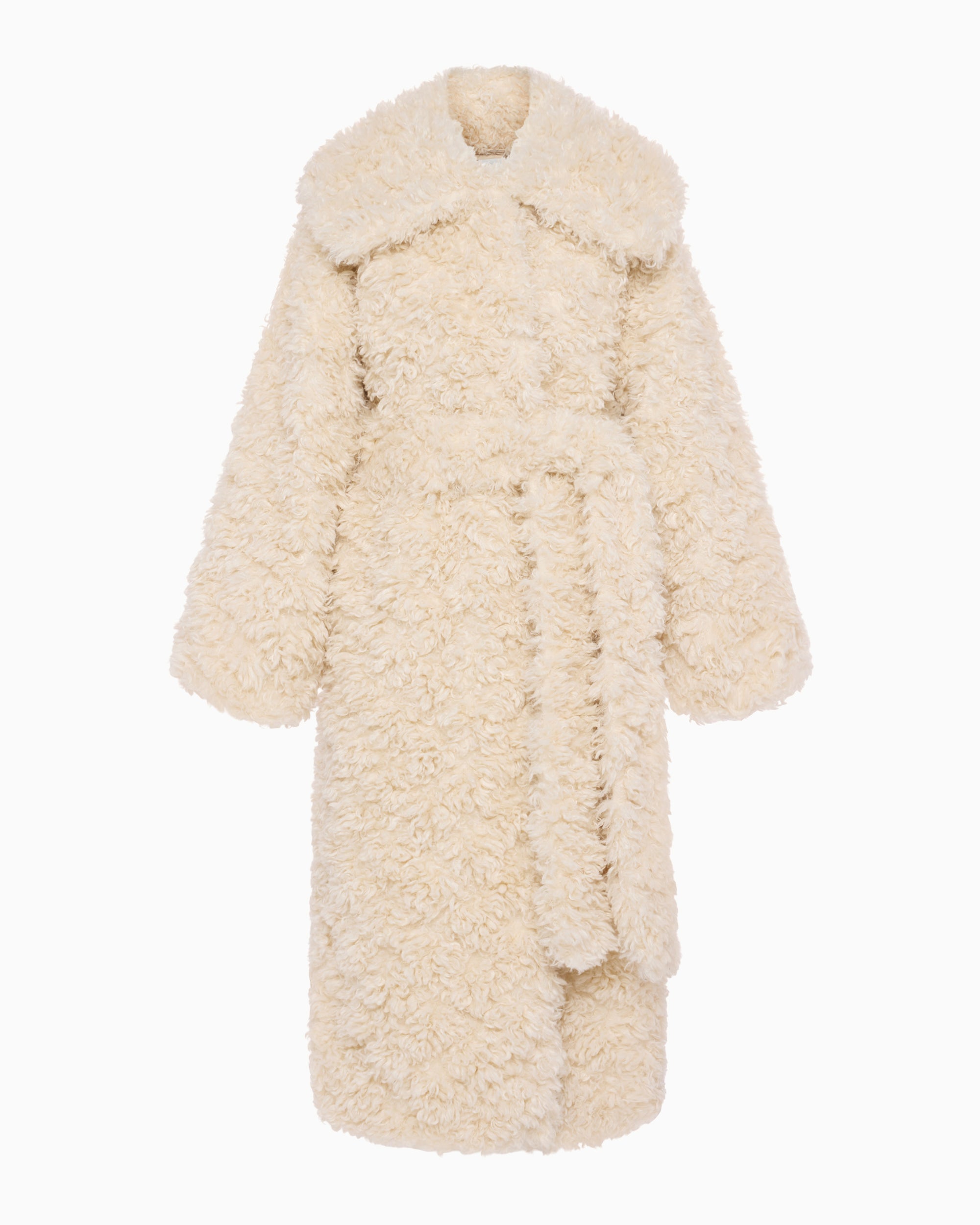 Shaggy Faux Fur Oversized Coat | Cream