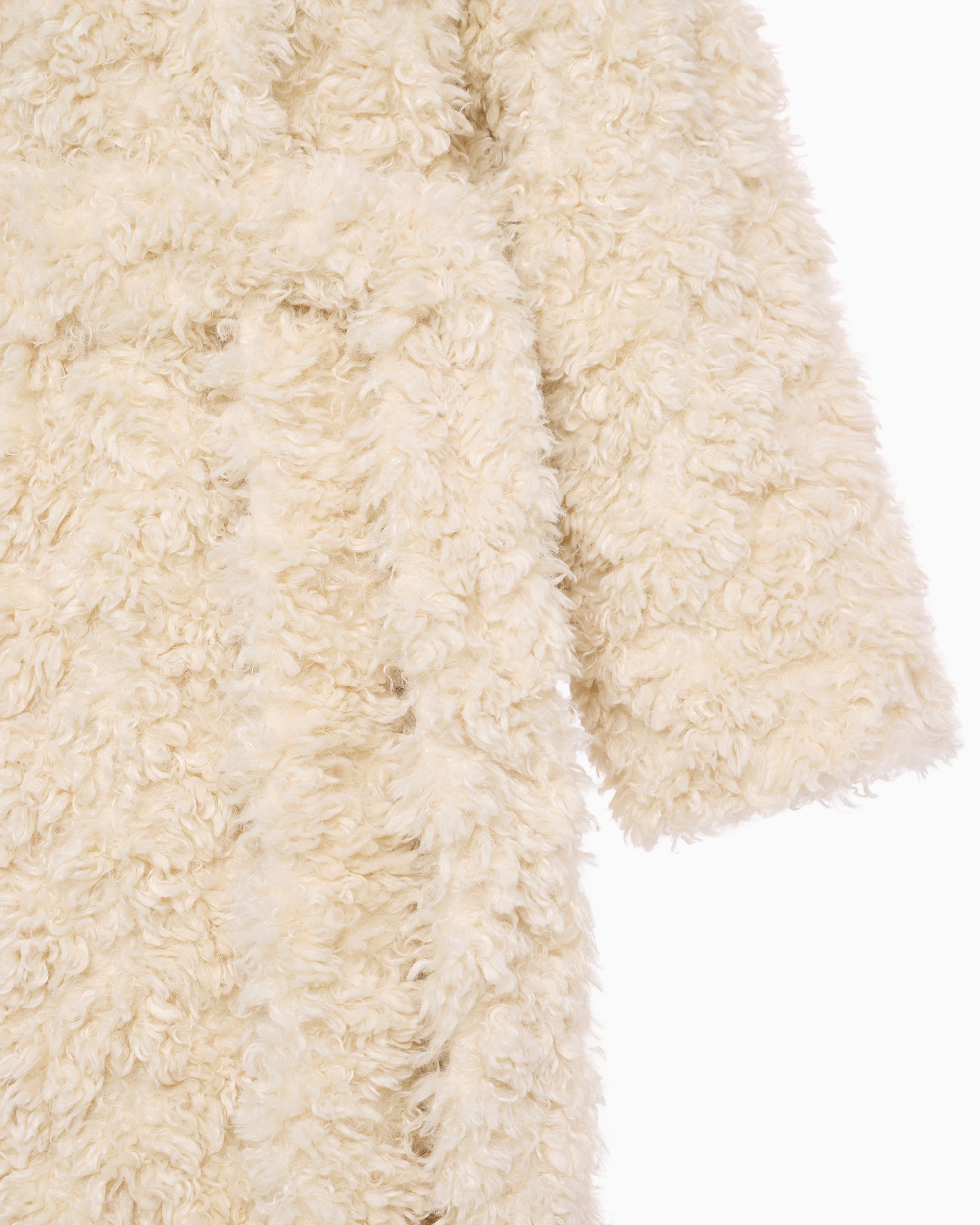 Shaggy Faux Fur Oversized Coat | Cream