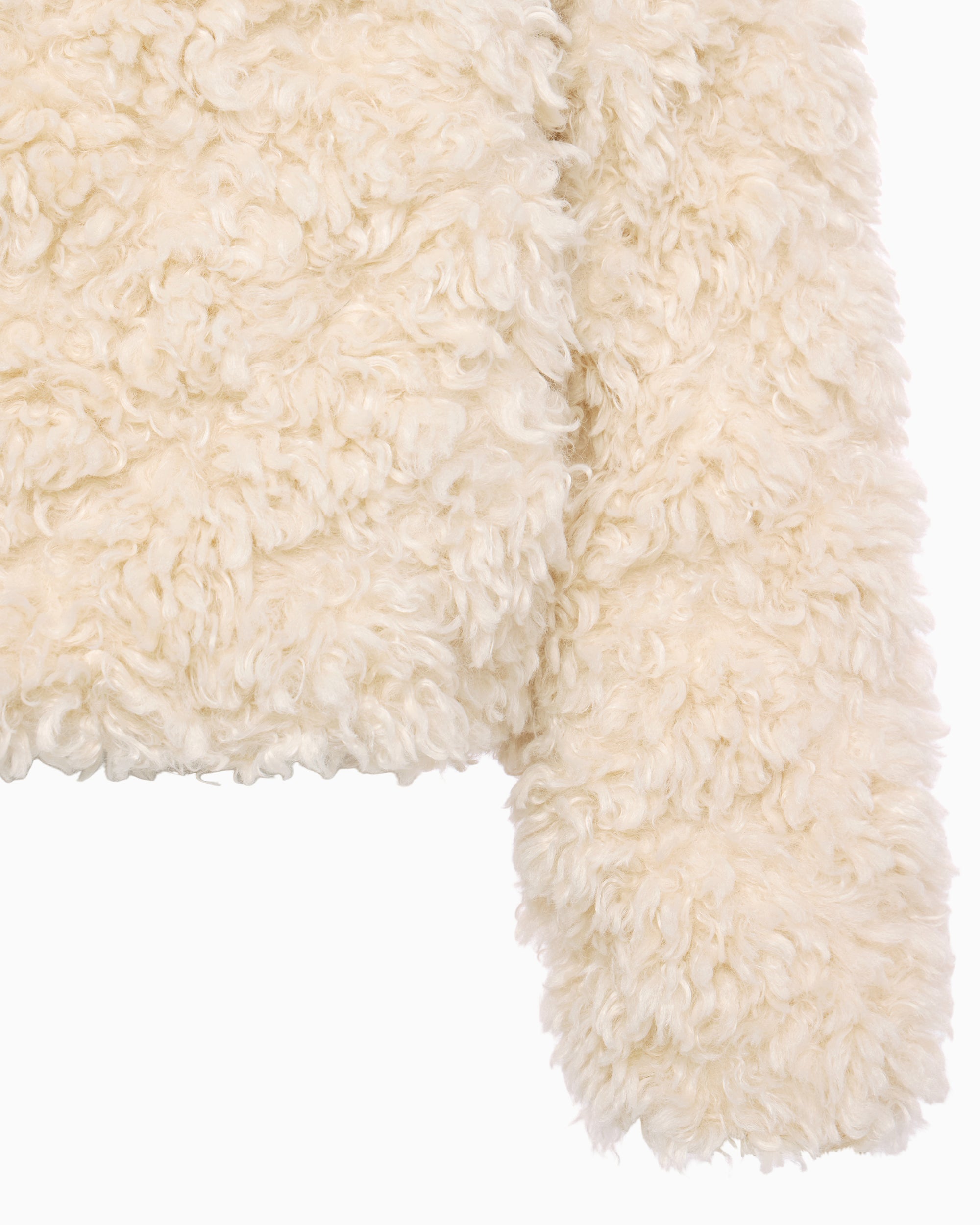 Shaggy Faux Fur Pullover | Cream