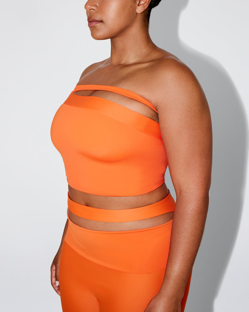 Sleek Stretch Tube Top | Papaya