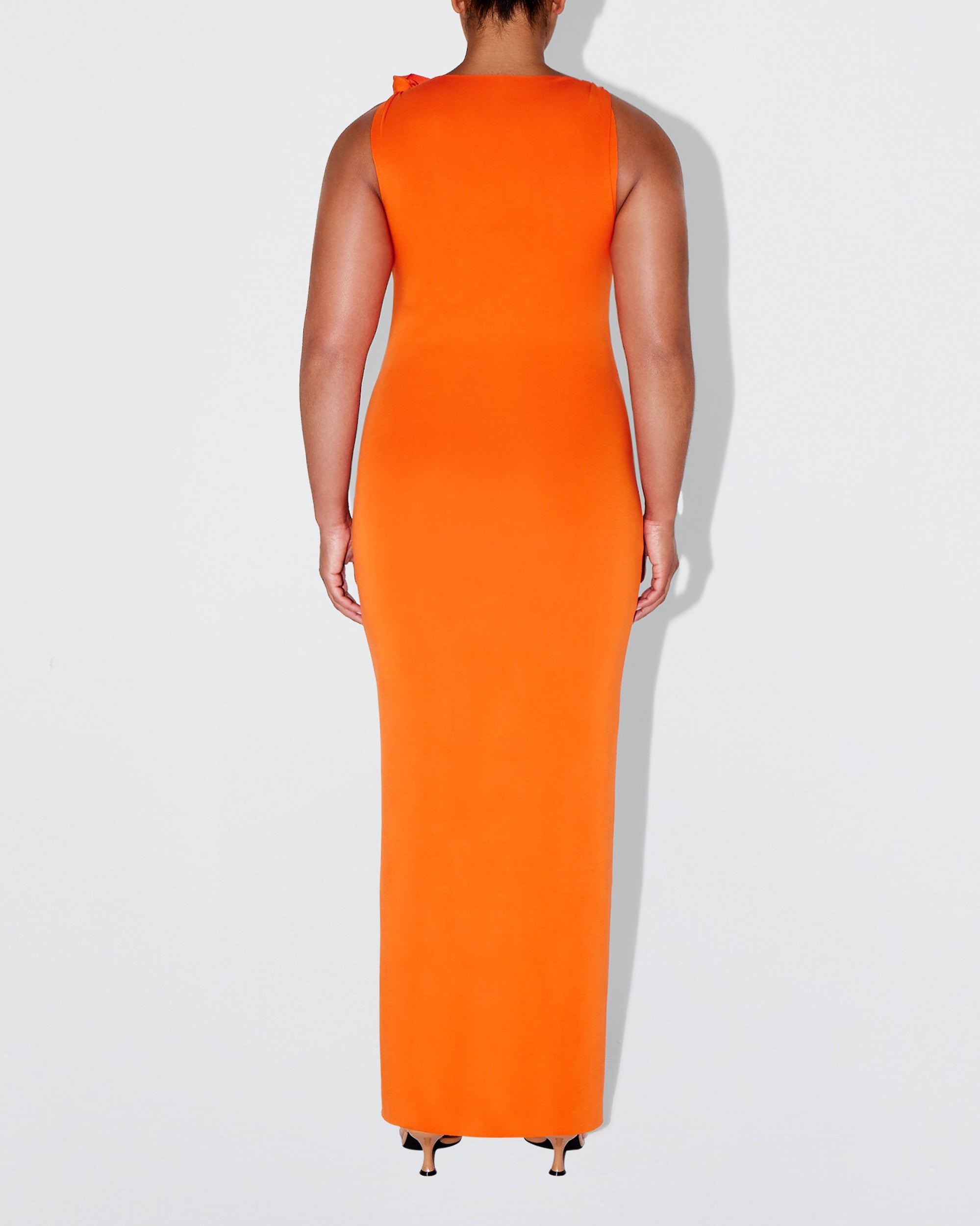 Sueded Stretch Knotted Maxi Dress | Papaya