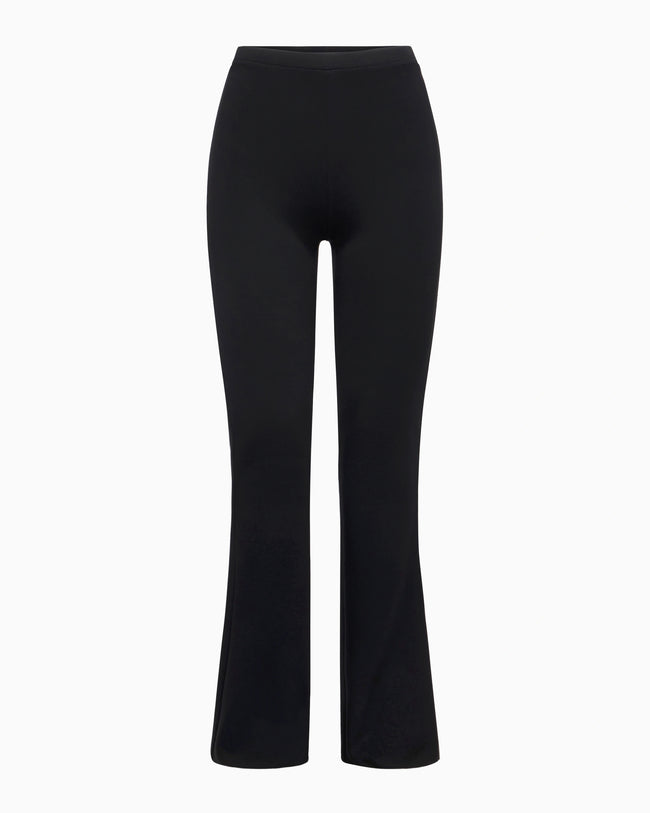 Sueded Stretch Low Rise Pant | Black