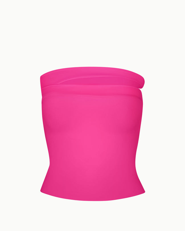 Sleek Stretch Tube Top | Fuchsia