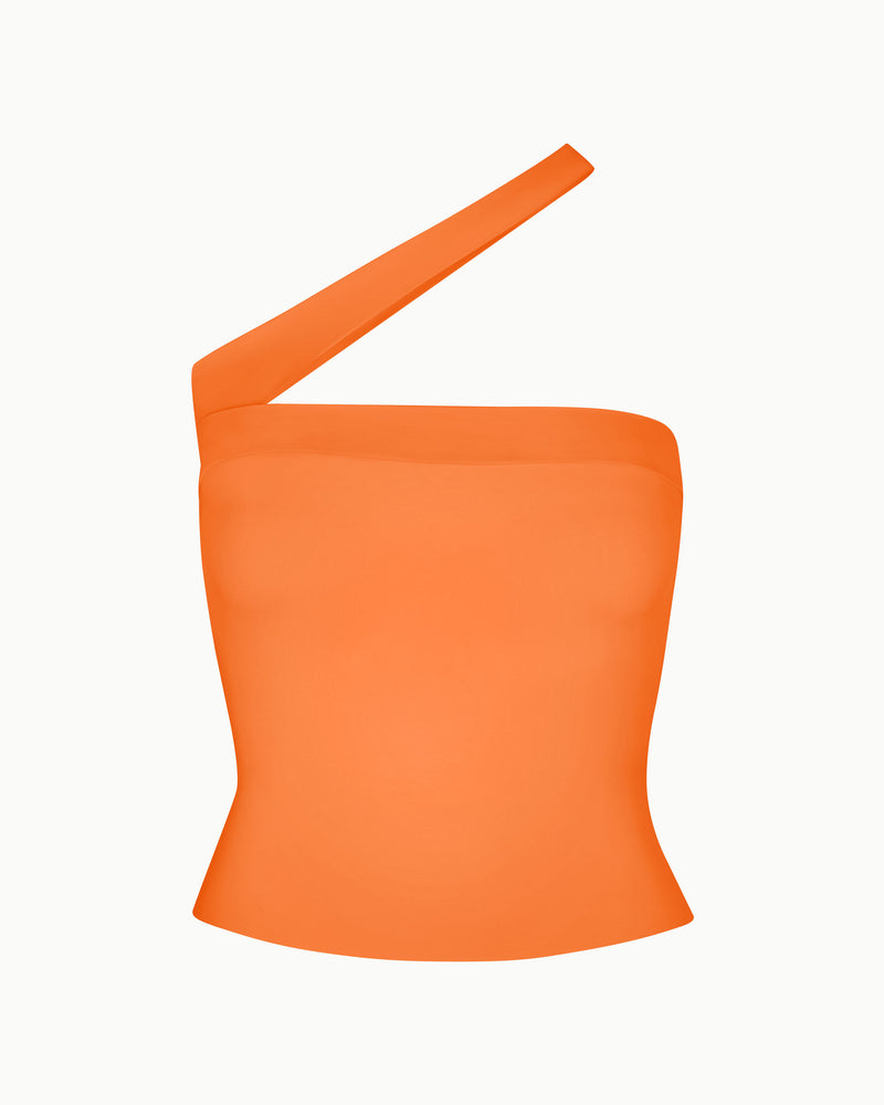 Sleek Stretch Tube Top | Papaya