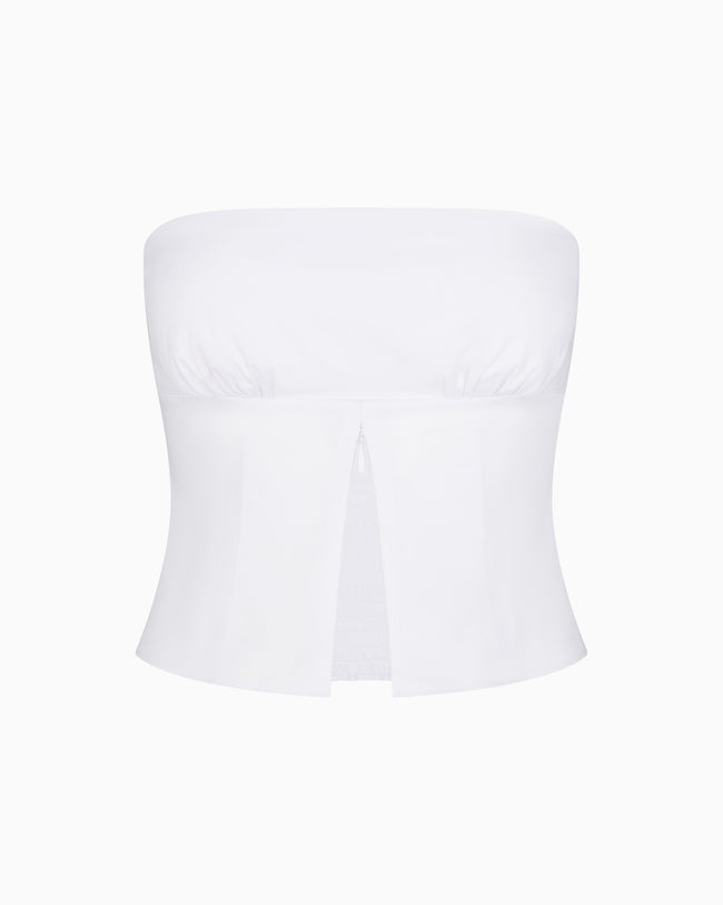 Poplin Tube Top | White