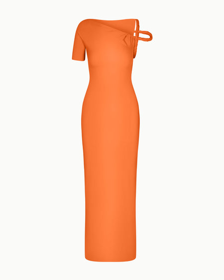 Sleek Stretch Twist Maxi Dress | Papaya