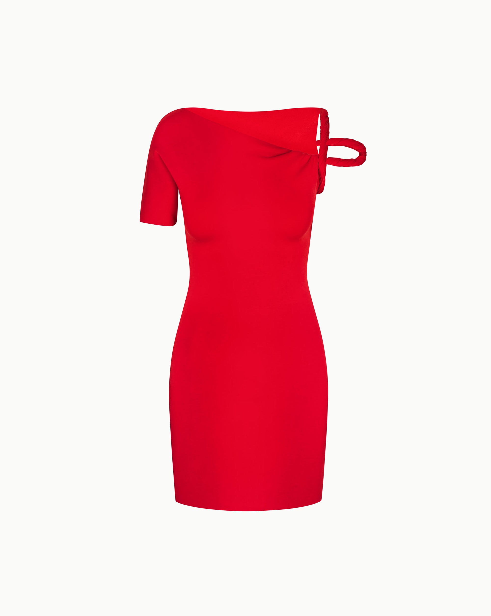 Sueded Stretch Twist Mini Dress | Tomato