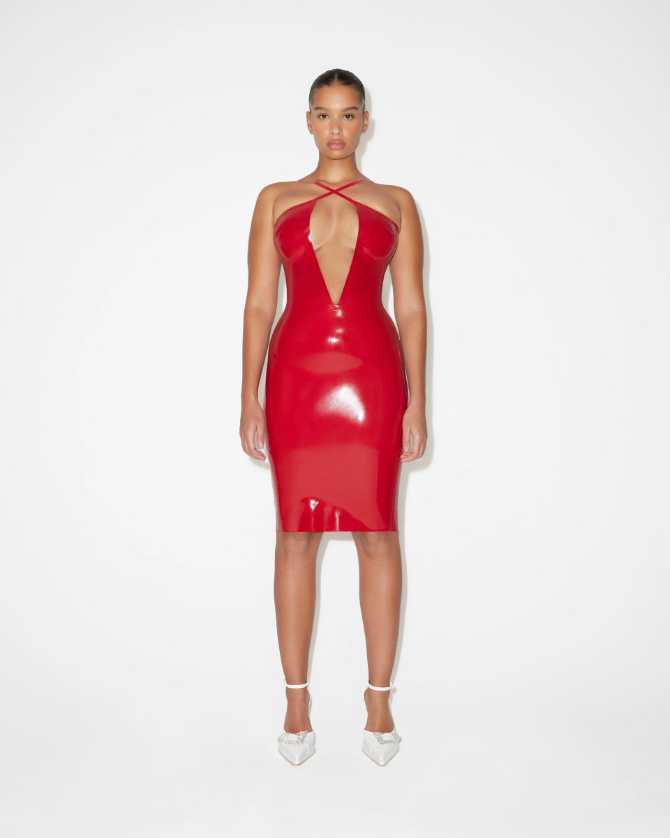 Latex Cutout Dress | Rouge