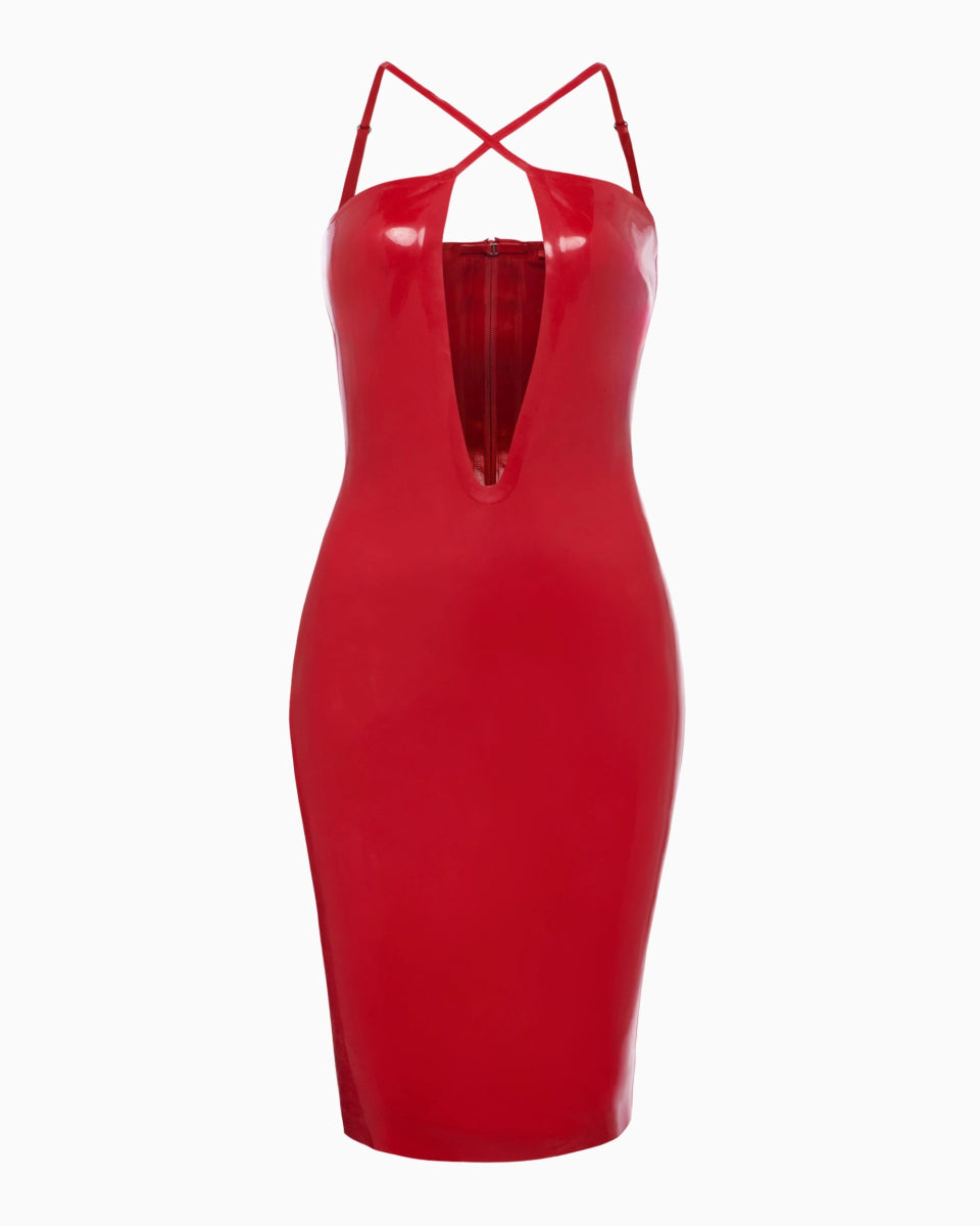 Latex Cutout Dress | Rouge