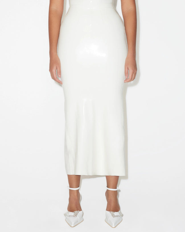 Latex Maxi Skirt | Bone