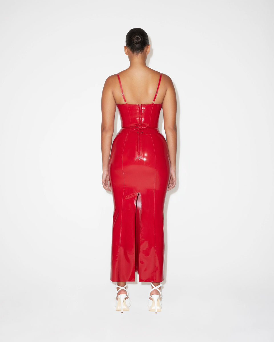 Latex Maxi Skirt | Rouge