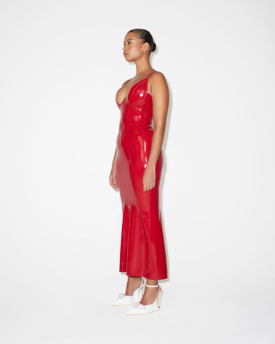 Latex Maxi Skirt | Rouge