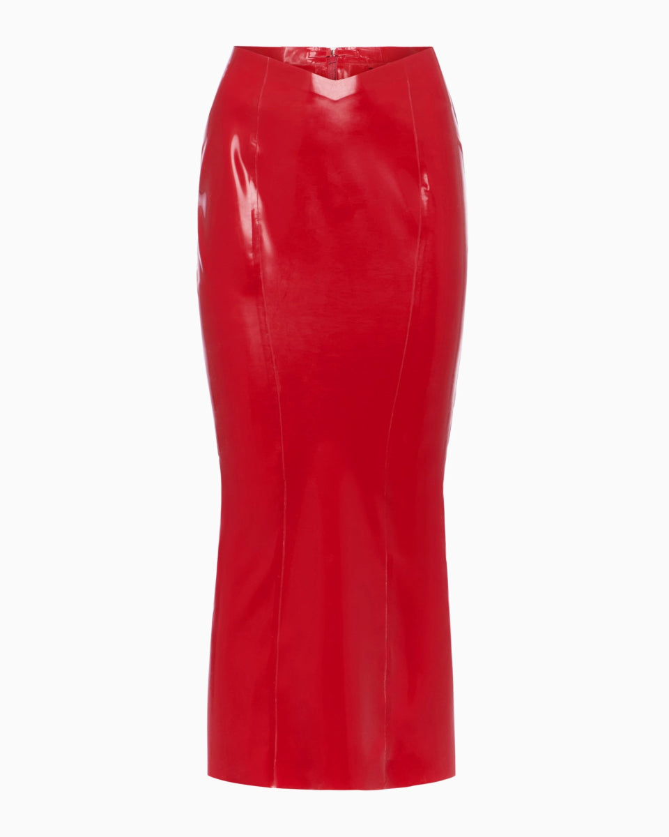 Latex Maxi Skirt | Rouge