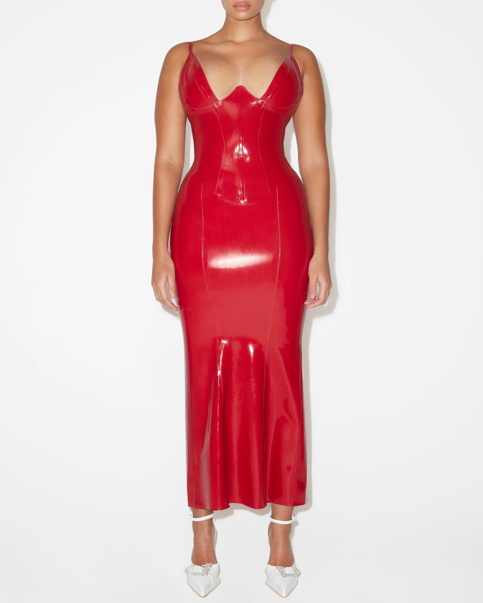 Latex Maxi Skirt | Rouge