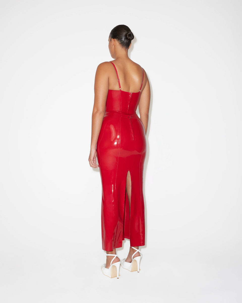 Latex Maxi Skirt | Rouge